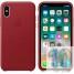 Чехол Apple Leather Case (PRODUCT) Red (MQTE2) для iPhone X