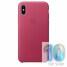 Чехол Apple Leather Case Pink Fuchsia (MQTJ2) для iPhone X